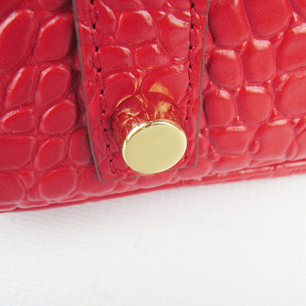 High Quality Fake Hermes Birkin 35CM Crocodile Veins Leather Bag Red 6089 - Click Image to Close